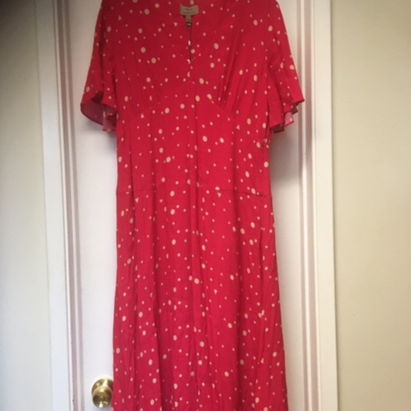 NWT $183 KACHEL x Anthropologie Betty Dot Midi Dress - Picture 4 of 10